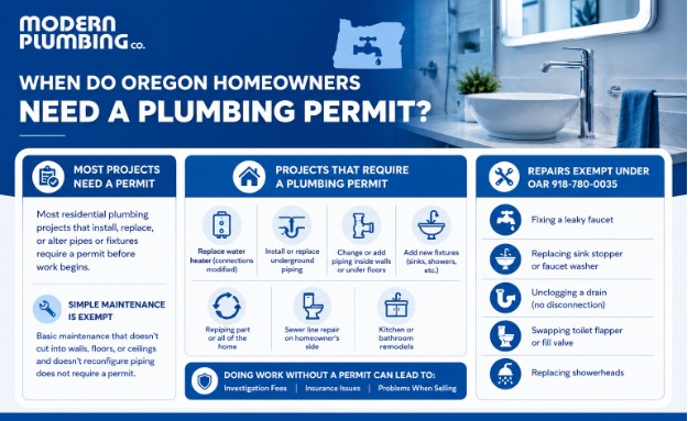 When Do Oregon Homeowners Need a Plumbing Permit