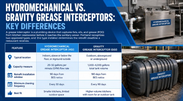 Hydromechanical vs. Gravity Grease Interceptors: Key Differences