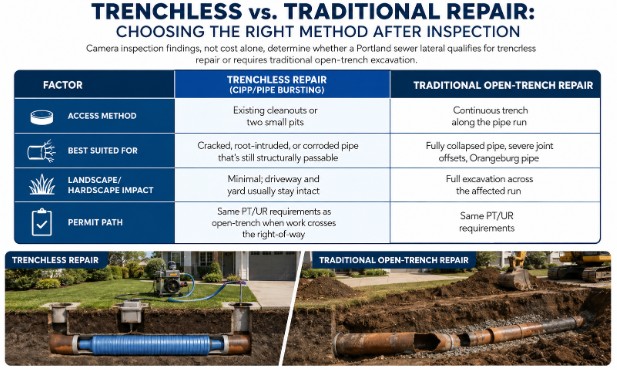 Trenchless vs. Traditional Repair: Choosing the Right Method After Inspection