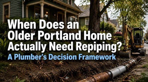When Does an Older Portland Home Actually Need Repiping? A Plumber’s Decision Framework