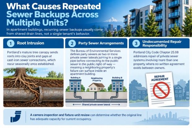 What Causes Repeated Sewer Backups Across Multiple Units?